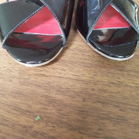 OH Deer! Vamps Patent Slides with Animal Wedge Heels - Picture 5 of 8